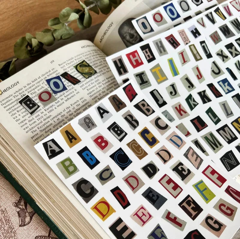 Stickers lettres vintage pour Junk Journal 🗞️